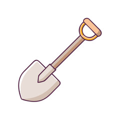 shovel vector icon, shovel vector illustration -simple illustration of shovel, perfect for shovel logos and icons and themed design 