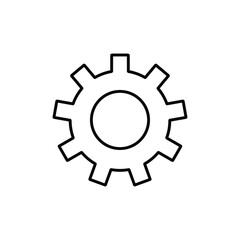 Cogwheel icon logo sign set vector outline