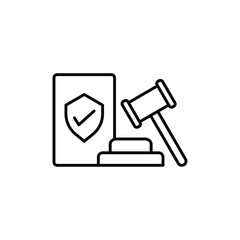 Code of conduct icon logo sign set vector outline