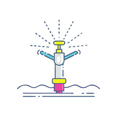 water sprinkler vector icon, water sprinkler vector illustration -simple illustration of water sprinkler, perfect for water sprinkler logos and icons and themed design 