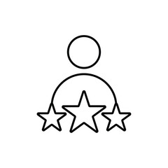 Customer satisfaction icon logo sign set vector outline