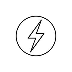 Electricity icon logo sign set vector outline