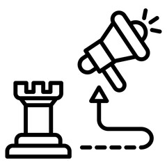 marketing strategy single icon