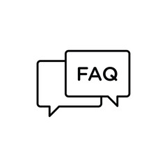 FAQ icon logo sign set vector outline