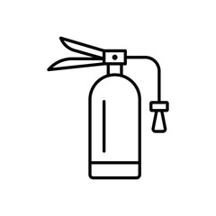 Fire extinguisher icon logo sign set vector outline