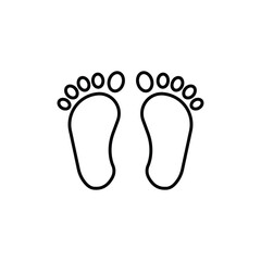 Footprint icon logo sign set vector outline