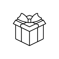 Gift icon logo sign set vector outline