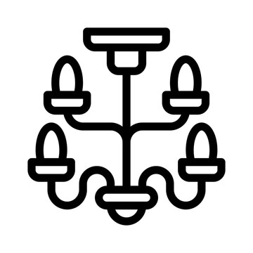 recommend clip art: chandelier line icon