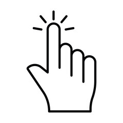 Hand click icon logo sign set vector outline