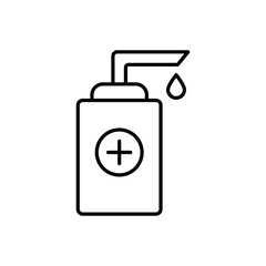 Obraz premium Hand sanitizer icon logo sign set vector outline