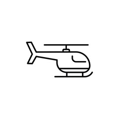 Helicopter icon logo sign set vector outline
