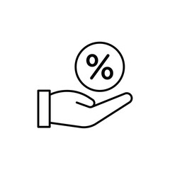 Interest icon logo sign set vector outline