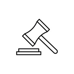 Law icon logo sign set vector outline