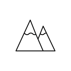 Mountain icon logo sign set vector outline