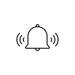 Notification bell icon logo sign set vector outline