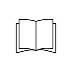 open book icon logo sign set vector outline