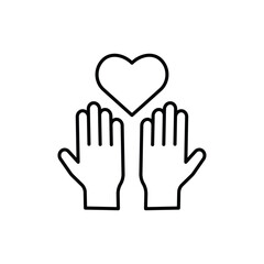 Philanthropy icon logo sign set vector outline