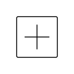 Plus Icon logo sign set vector outline