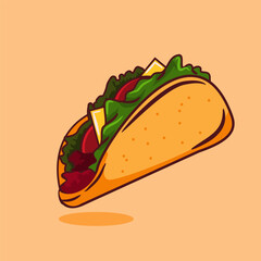 premium taco ilustration vector