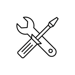 Repair tools icon logo sign set vector outline