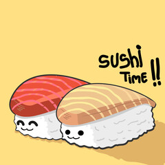 sushi vector, national sushi day vector