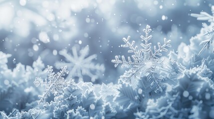 Winter Wonderland with Snowflakes