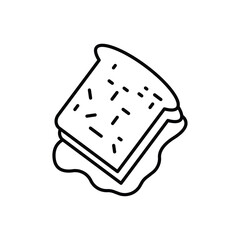 Sandwich icon logo sign set vector outline