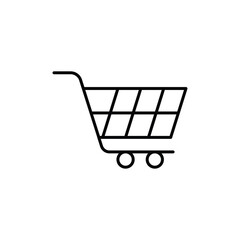 Shopping trolley icon logo sign set vector outline