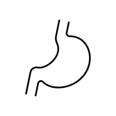 Stomach icon logo sign set vector outline