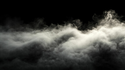 黒背景の白い煙