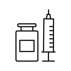 Vaccination icon logo sign set vector outline