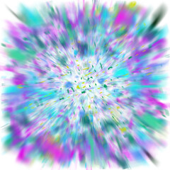 Obraz premium An abstract transparent iridescent color blur design element.