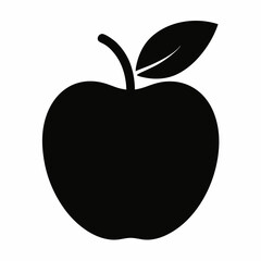 Minimal Apple Vector Silhouette