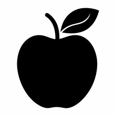 Minimal Apple Vector Silhouette