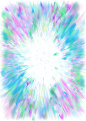 An abstract transparent iridescent color blur design element.