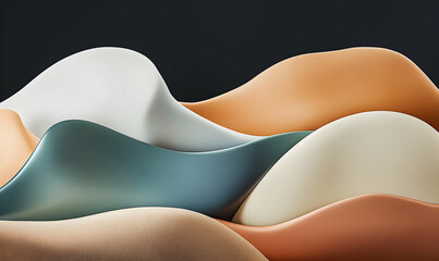 Obraz premium Abstract image of flowing, textured shapes in earthy tones; perfect for design backgrounds, websites, or presentations.