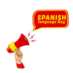 spanish language day vector © and