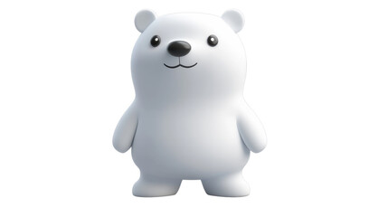 polar bear cartoon character isolated on white background 