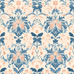 Seamless Tile Patterns Featuring Intricate Geometric and Floral Motifs, Hand-Drawn Doodles, and Traditional Ethnic Designs in Muted and Vibrant Color Palettes