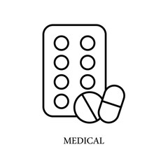 Icon a MEDICAL, isolated against a clean background.
