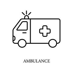 Fototapeta premium Icon a AMBULANCE, isolated against a clean background.
