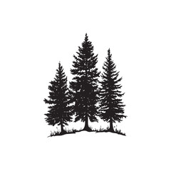 Fototapeta premium christmas tree set