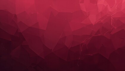Obraz premium Abstract Crimson Polygonal Landscape Digital Art: A Study in Deep Red Hues and Geometric Forms