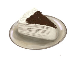 Water color of black forest cake