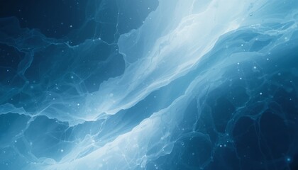 Fototapeta premium Abstract Blue Ocean Deep Sea Underwater Fantasy Art Painting