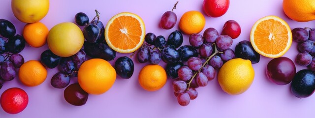 Colorful fruits and vegetables background