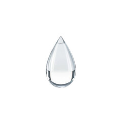 A single clear water drop representing purity and the essence of nature's beauty.