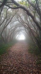 Obraz premium Forest Path in Morning Light