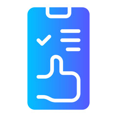 Fototapeta premium good review gradient icon