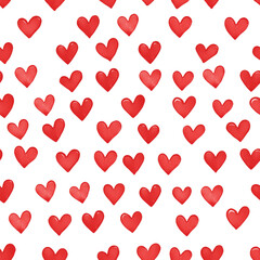 Png Seamless red hearts pattern for design projects